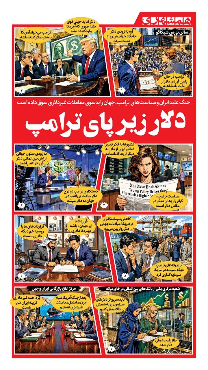 دلار زیر پای ترامپ + اینفوگرافیک