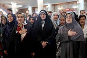 فاطمه مهاجرانی سخنگوی دولت،زهرا پزشکیان و آرزو احمدوند همسر عراقچی در نمایشگاه دیپلماتیک بانوان