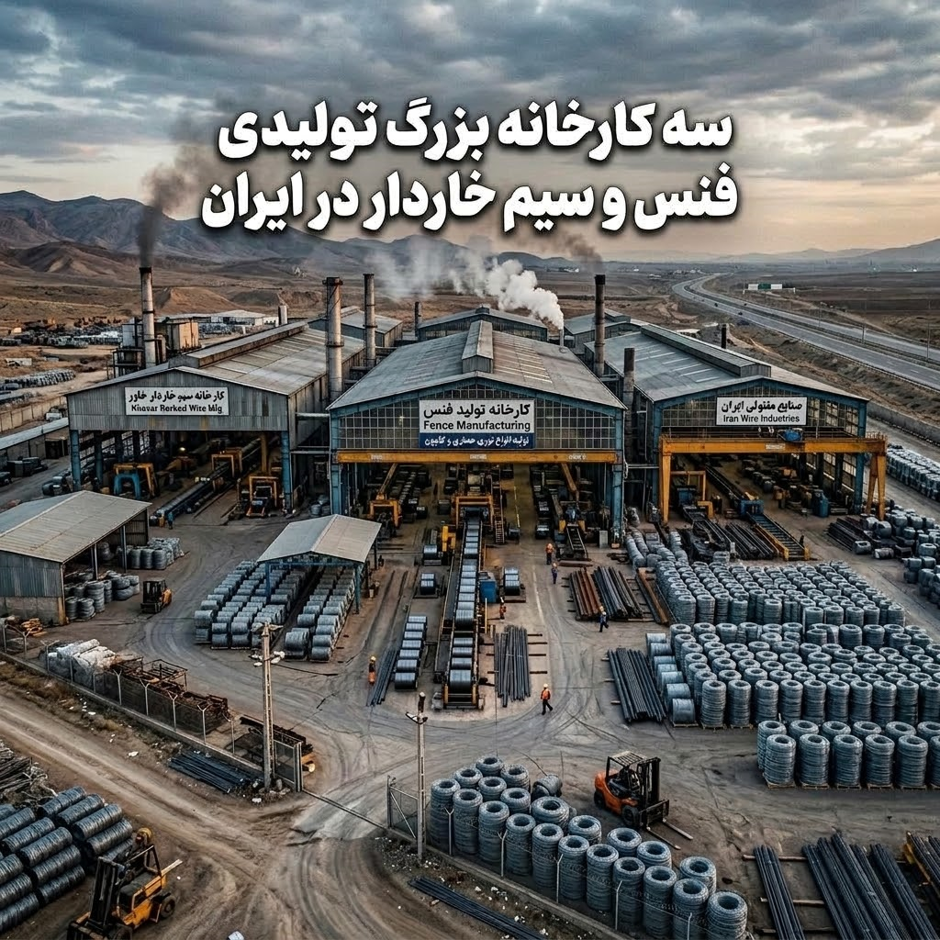 تولیدی فنس: 3 کارخانه بزرگ تولید کننده فنس و سیم خاردار