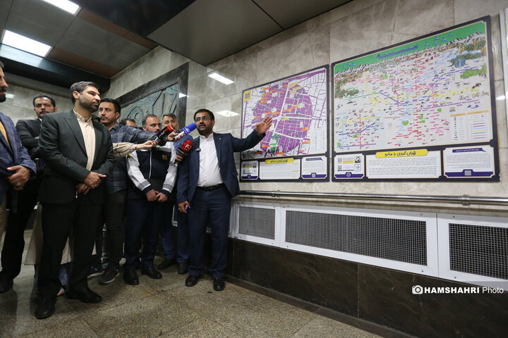 رونمایی از نقشه گردشگری با مترو تهران