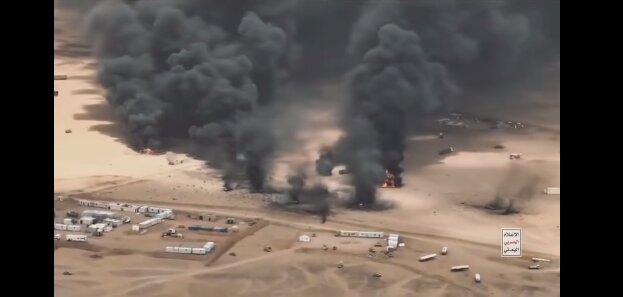 تصاویر هوایی از ضربات سهمگین انصار الله یمن به مزدوران سعودی در جبهه‌های نبرد ۲۴ ساعت اخیر