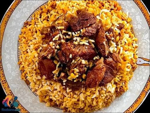 لپه‌پلو کرمانی؛ غذای محبوب و خوشمزه کرمانی ها با گوشت قلقلی