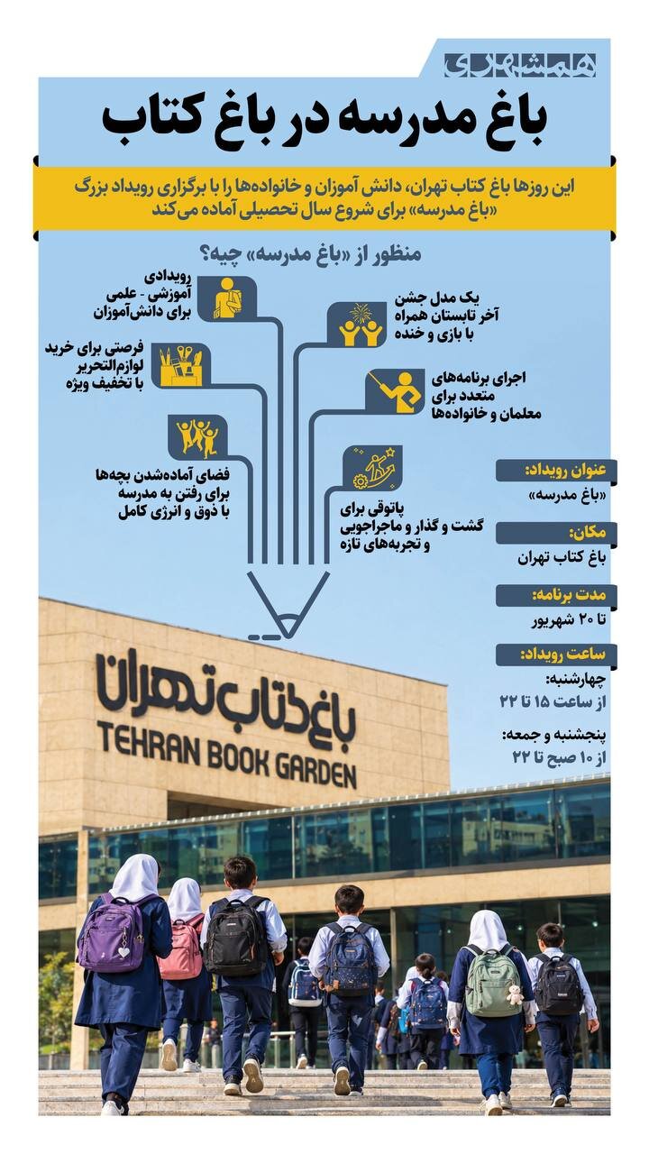 باغ مدرسه در باغ کتاب