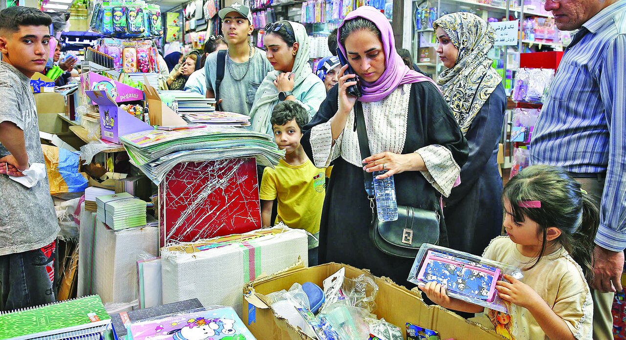 تصاویری از بازار خرید لوازم‌التحریر در روزهای پایانی شهریور