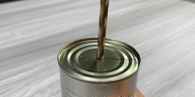 ساخت دستگاه خلال کن سیب زمینی با قوطی کنسرو + آموزش تصویری