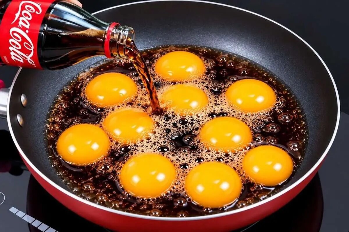 تخم مرغ و نوشابه