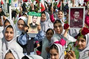 زنگ دانش آموز شهید در قطعه ۴۲ به صدا درآمد+تصاویر