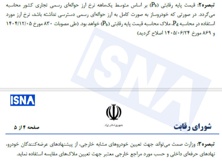 تغییرات جدید برای قیمت گذاری بازار خودرو ؛ دستورالعمل تنظیم بازار خودرو تغییر کرد