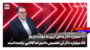 ابراهیمی: ۱۱۰ میلیارد دلار بدهی ارزی به دولت داریم | ۵۵ میلیارد دلار ارز تخصیص دادیم اما کالایی نیامده است