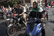 تصاویری از موتور سواری بانوان جان‌فدا در روز جمعه