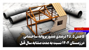 کاهش ۲۵.۵ درصدی صدور پروانه ساختمانی در زمستان ۱۴۰۴ نسبت به مدت مشابه سال قبل