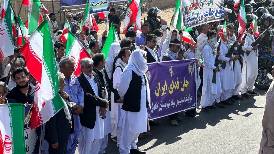 نمایش انسجام و اقتدار بسیجیان در زاهدان+ تصاویر