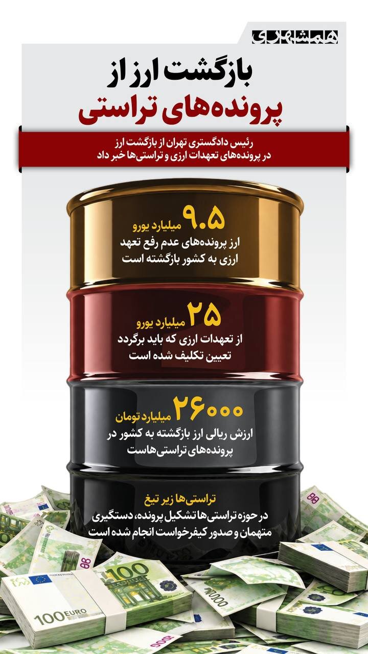 بازگشت ارز از پرونده های تراستی + اینفوگرافیک