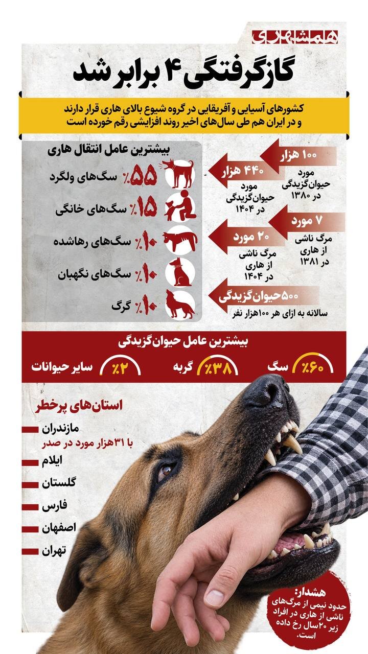 گاز گرفتگی ۴ برابر شد!