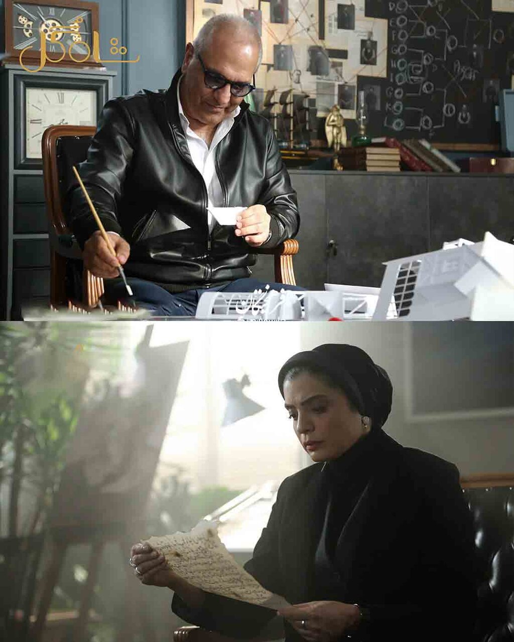 تصاویر متفاوت از مهران مدیری و بهار کاتوزی در پشت صحنه برنامه شاه گل