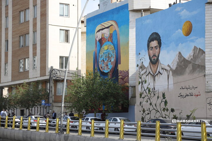 آیین رونمایی از دیوارنگاره فلسطین