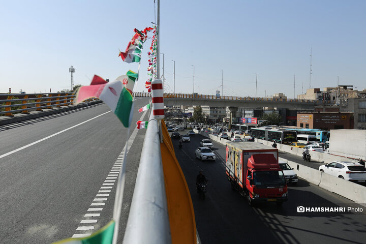 افتتاح پل دسترسی خیابان ستارخان به بزرگراه شهید چمران