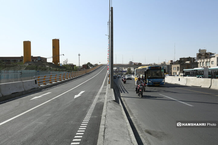 افتتاح پل دسترسی خیابان ستارخان به بزرگراه شهید چمران