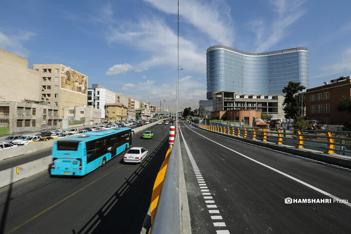 افتتاح پل دسترسی خیابان ستارخان به بزرگراه شهید چمران