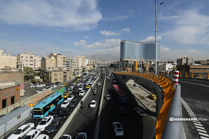 افتتاح پل دسترسی خیابان ستارخان به بزرگراه شهید چمران