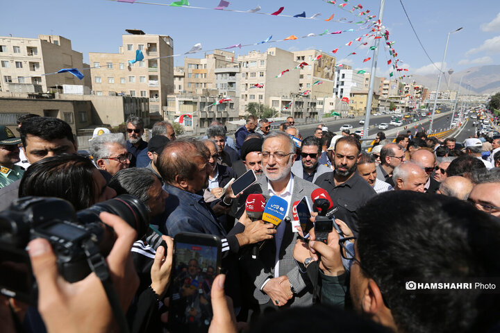 افتتاح پل دسترسی خیابان ستارخان به بزرگراه شهید چمران