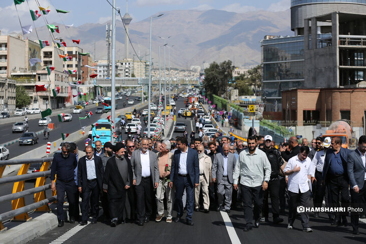 افتتاح پل دسترسی خیابان ستارخان به بزرگراه شهید چمران