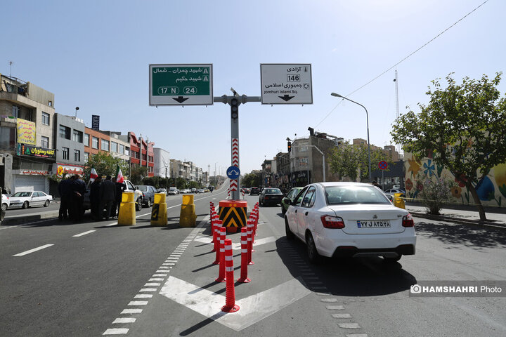 افتتاح پل دسترسی خیابان ستارخان به بزرگراه شهید چمران