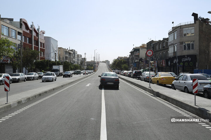 افتتاح پل دسترسی خیابان ستارخان به بزرگراه شهید چمران