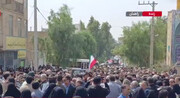 سیل جمعیت در تشییع شهیده نصرت افتخاری | ویدئو