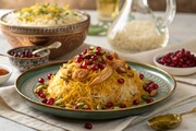 انار پلو شیرازی؛ یک انتخاب باشکوه برای سفره‌های پاییزی