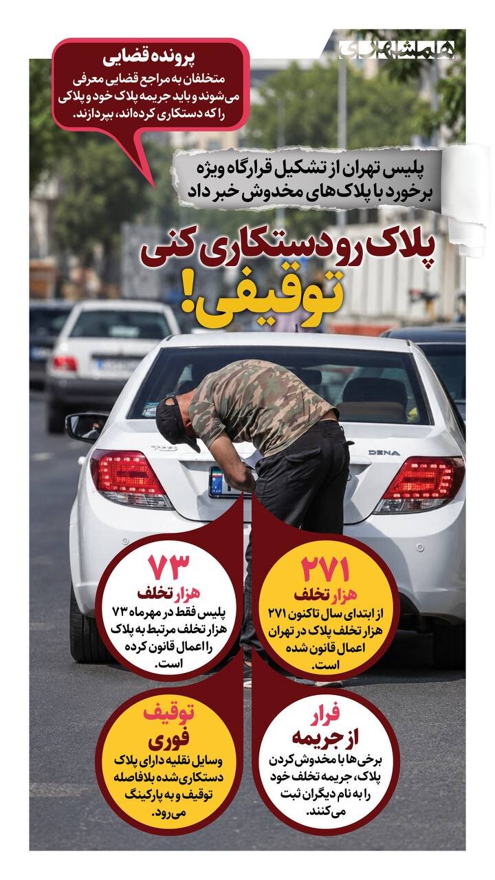 پلاک را دستکاری کنی توقیفی!