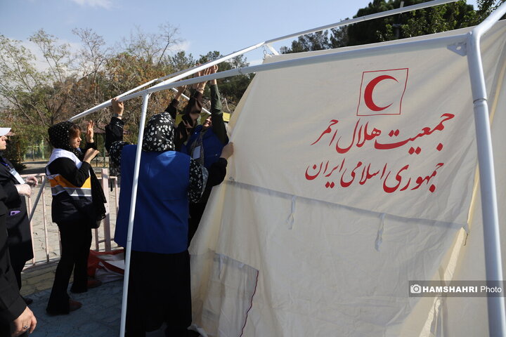 نخستین مانور آمادگی بانوان تهران در برابر بحران‌