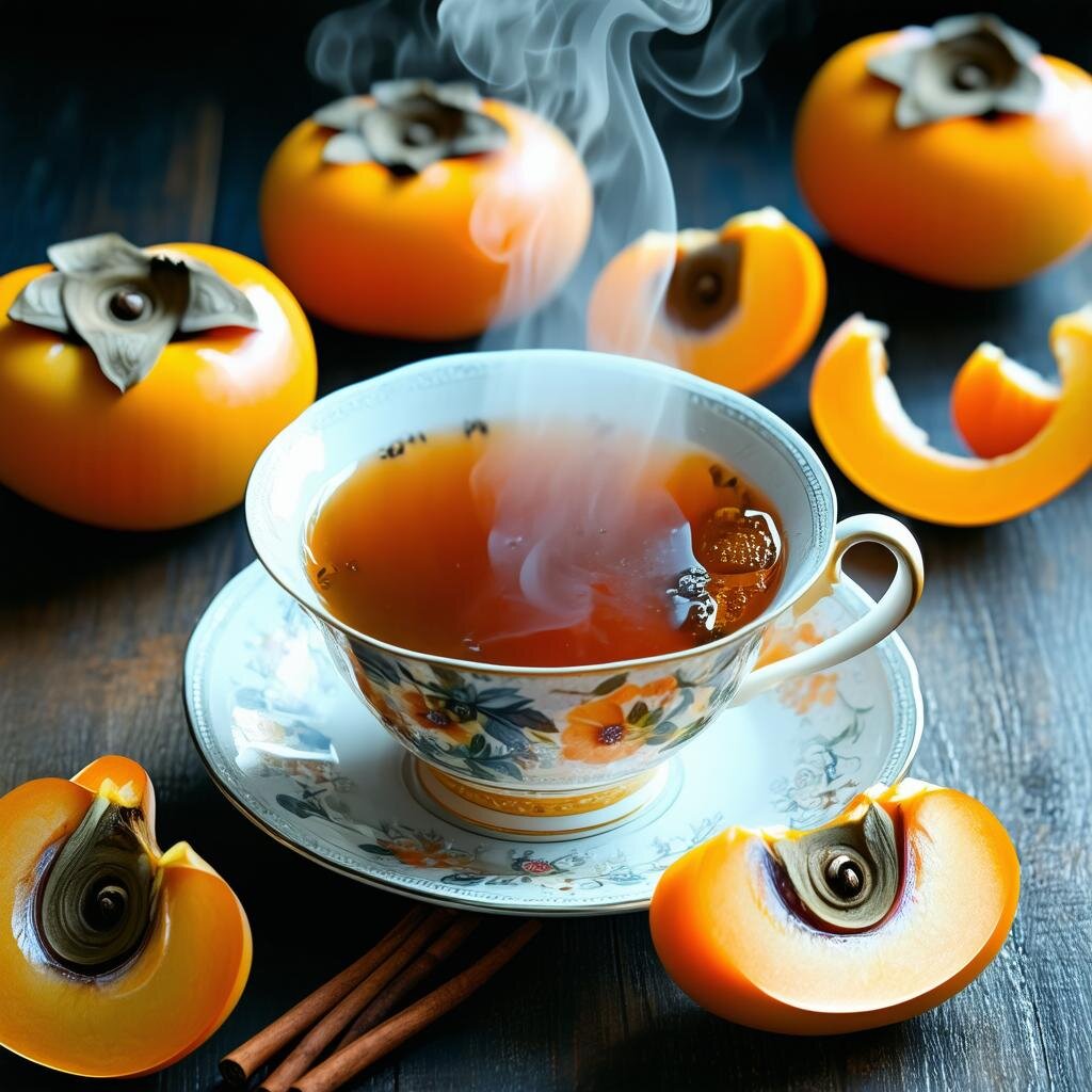 خواص شگفتانگیز چای خرمالو؛ نوشیدنی پاییزی با عطر زنجبیل و دارچین + طرز تهیه